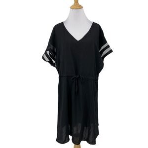 BMJL Dress Womens XL Extra Large Black V Neck Tie Waist Summer Beach Cover Up